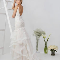 Christina Wu 19212 Flounce Skirt Open Back Bridal Dress