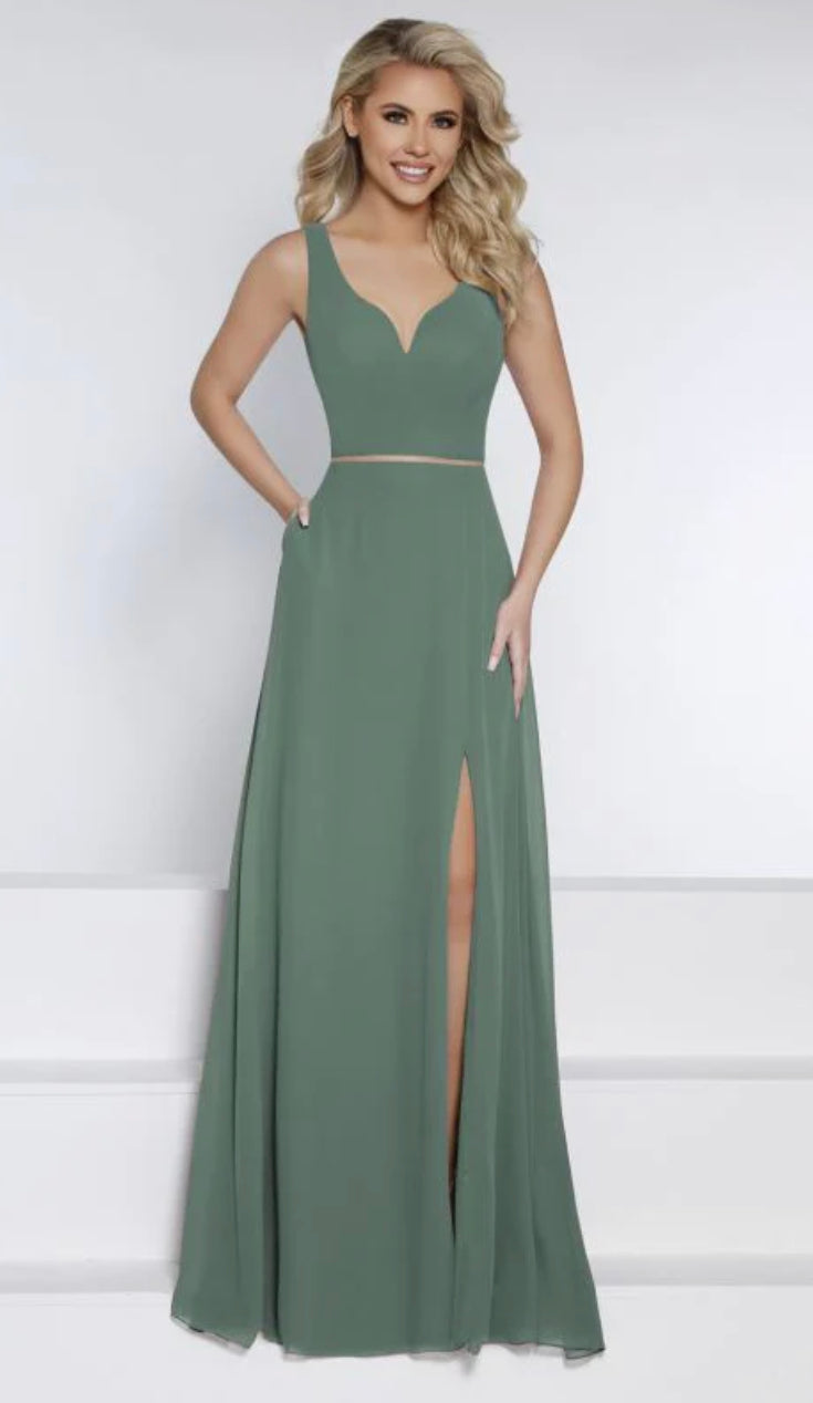 KANALI K 1838 EUCALYPTUS BRIDESMAID DRESS