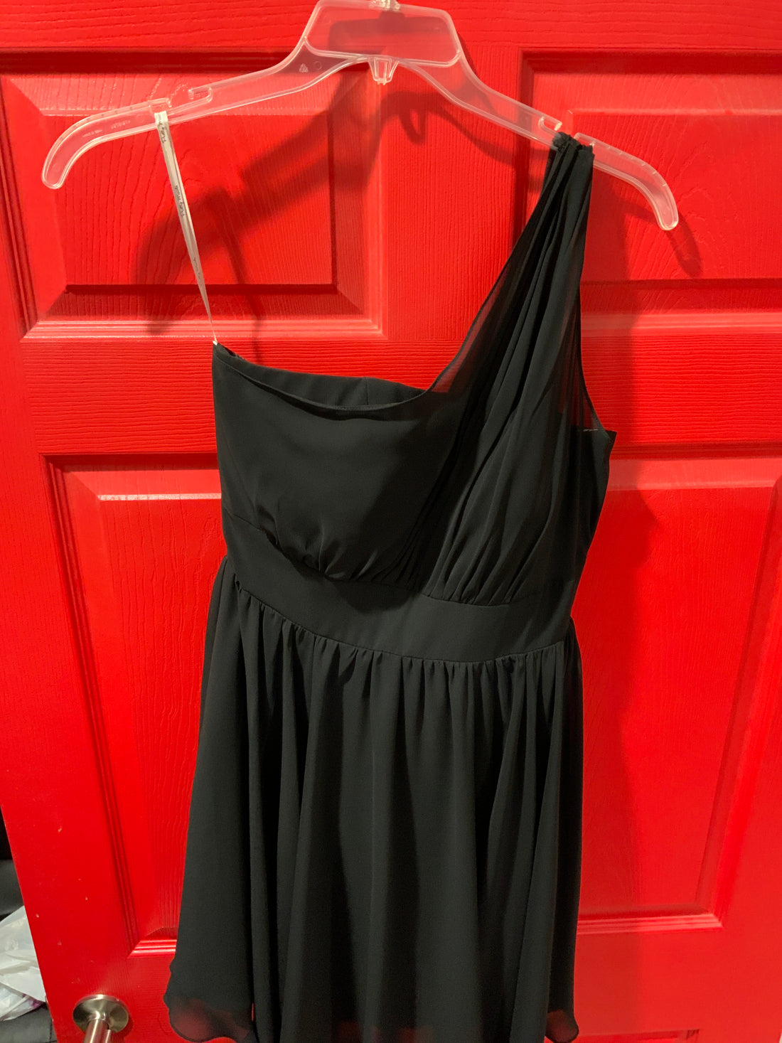 Pretty Maids One Shoulder Black Formal Dress